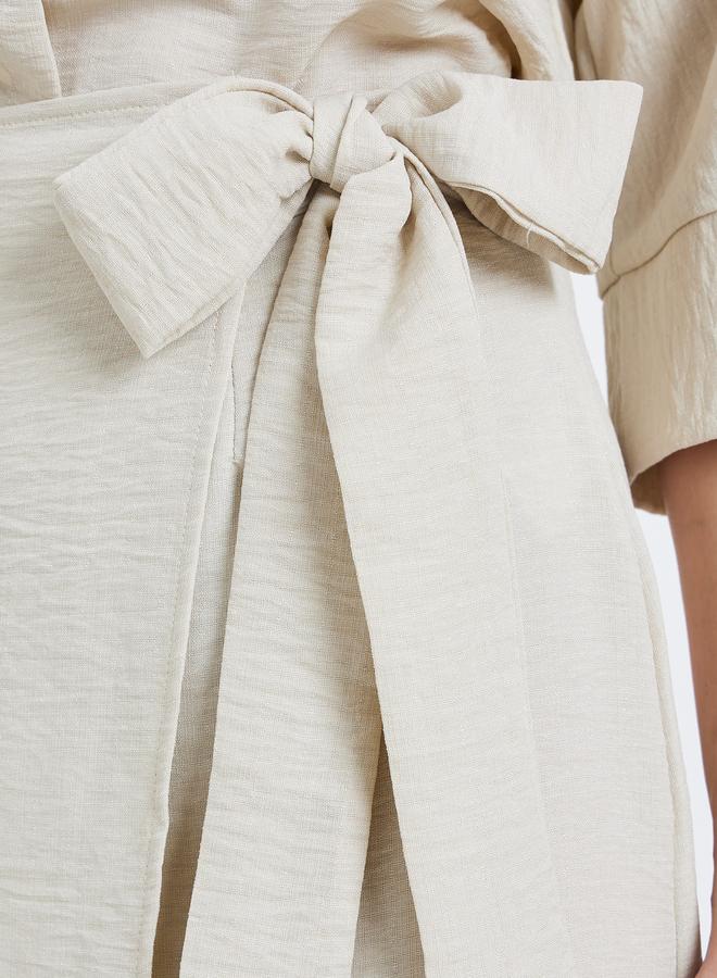 Styli Women Off White Wrap Maxi Skirt - Image 2